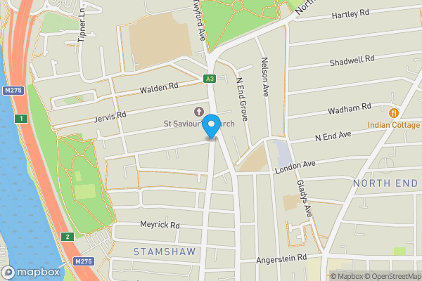 Map location for Gruneisen Road, Portsmouth, Hampshire, PO2 8QG