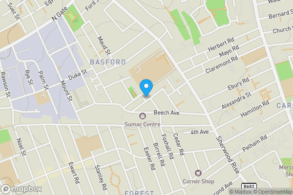 Map location for 11A Albany Road, Nottingham, NG7 7LX
