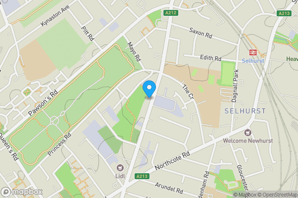Map location for 193 Whitehorse Road, Croydon, Surrey, CR0 2LB