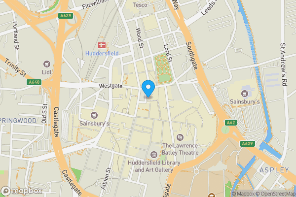 Map location for 19 Market Place, Huddersfield, West Yorkshire HD1 2AA