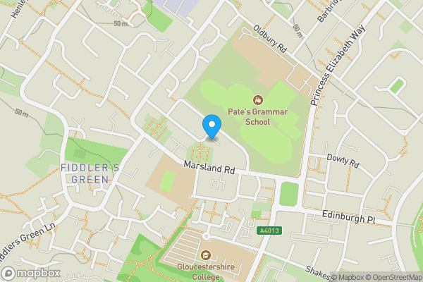 Map location for 4 Hicks Beach Road, Cheltenham, Gloucestershire, GL51 0JW