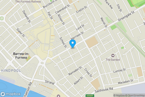 Map location for 62 Greengate Street, Barrow-In-Furness, Cumbria LA14 1EZ