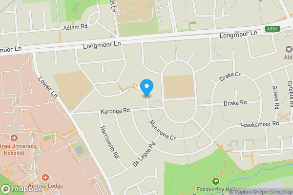 Map location for Karonga Way, Liverpool, Merseyside, L10 9LL