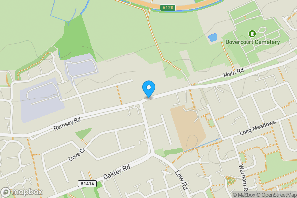 Map location for Main Road, Harwich, Essex, CO12 4LZ
