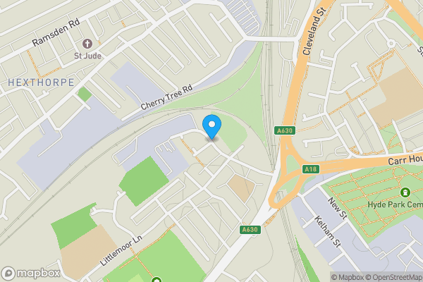 Map location for Land North of Roberts Road, Doncaster, South Yorkshire, DN4 0JF