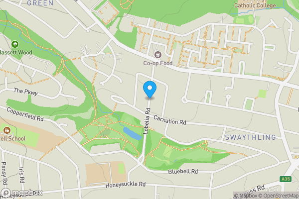 Map location for Lobelia Road, Southampton, SO16 3JQ