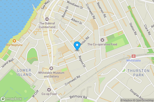 Map location for Regent Street, Whitstable, Kent, CT5 1JL