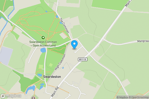Map location for 8 Hillside Close, Swardeston, Norwich, Norfolk, NR14 8DY