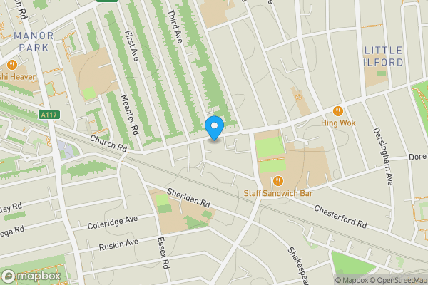 Map location for 54A Church Road, Manor Park, London, E12 6AF