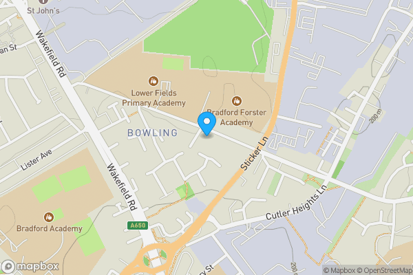 Map location for 66 Fenby Avenue, Bradford, West Yorkshire BD4 8QX