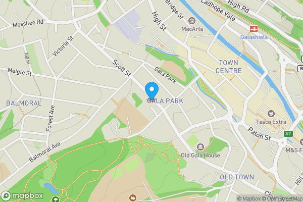 Map location for 149 Scott Street, Galashiels, Selkirkshire, TD1 1DU