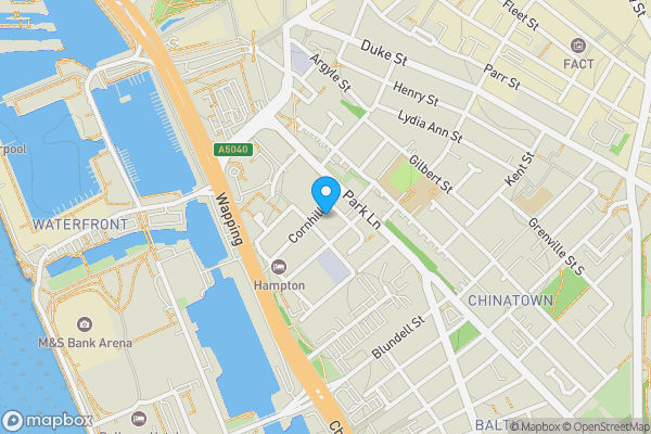 Map location for Apartment 2 26 Cornhill, Liverpool, L1 8DT