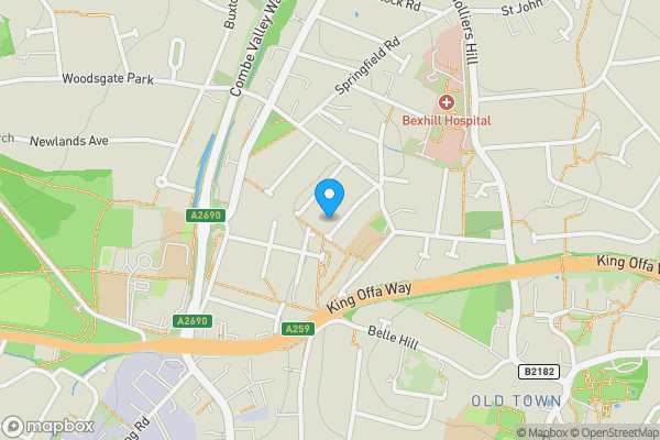 Map location for 22a, St. Davids Avenue, BEXHILL-ON-SEA, East Sussex, TN40 2BE