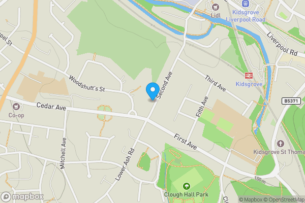 Map location for 62 Second Avenue, Kidsgrove, Stoke-on-Trent, ST7 1DE