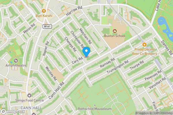 Map location for 43 Cary Road, Waltham Forest, London, E11 3LG
