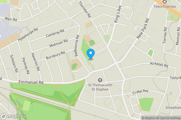 Map location for 59 Thornton Gardens, London, SW12 0LQ