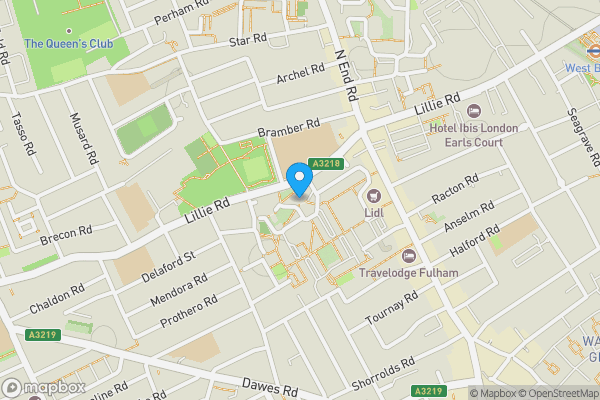 Map location for Flat 196 Jim Griffiths House, Clem Attlee Court, Fulham, SW6 7RZ