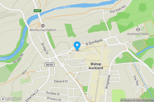 Map location for Fore Bondgate Street, Bishop Auckland , DL14 7PF