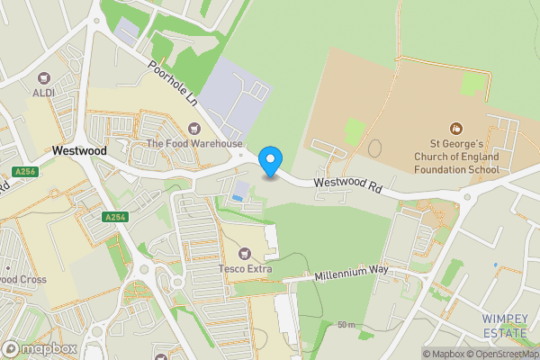 Map location for 165 Westwood Road, Broadstairs, Kent, CT10 2NR