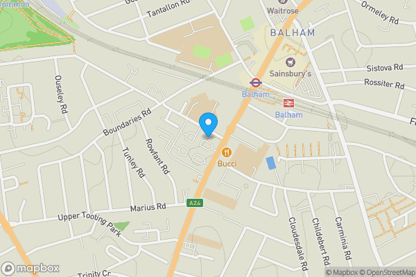 Map location for Flat E53 Du Cane Court, Balham High Road, Balham, London, SW17 7JL