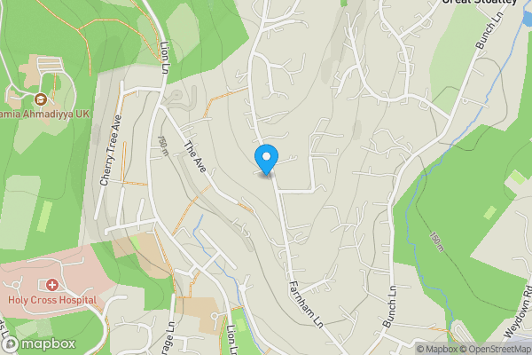 Map location for The Lances, Haslemere, Surrey, GU27 1EZ