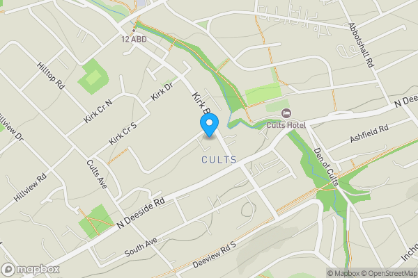 Map location for 24 Kirk Manor Court, Kirk Brae, Cults, Aberdeen, AB15 9SF