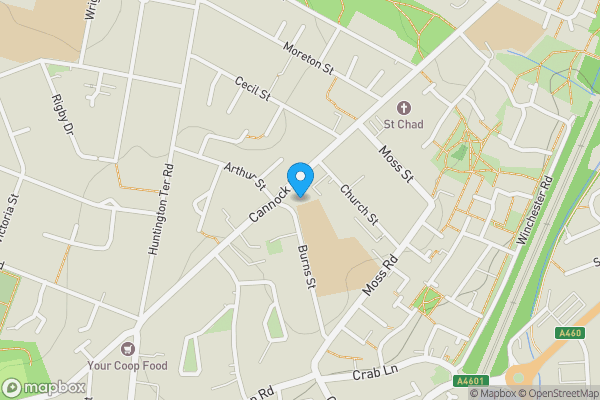 Map location for 5 Burns Street, Cannock, WS11 6DR