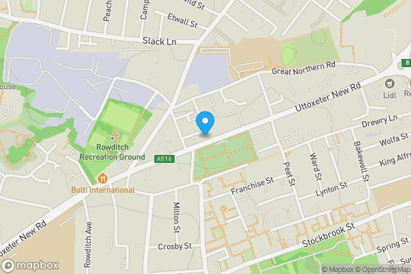 Map location for 166 Uttoxeter New Road DE22 3JB