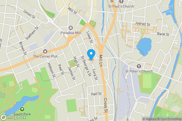Map location for Chapel Street, Macclesfield, Cheshire, SK11 6TA