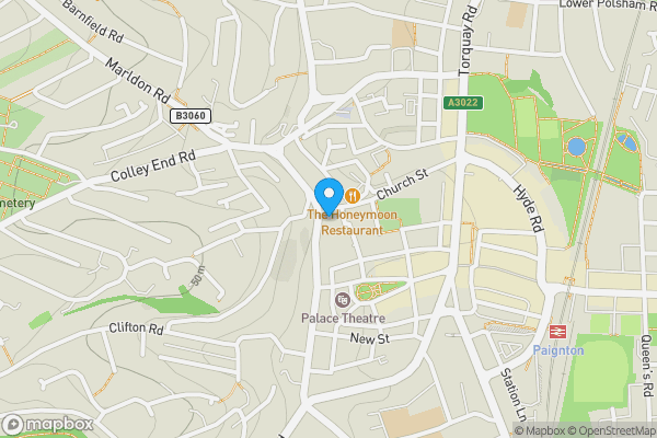 Map location for The Cottage, R/O 46 Church Street, Paignton, Devon TQ3 3AH