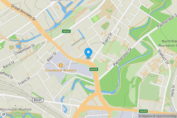 Map location for Flat 2, 1 Every Street, Manchester, M4 7LT, Manchester