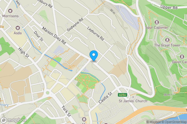 Map location for Maison Dieu Road, DOVER, Kent, CT16 1RW