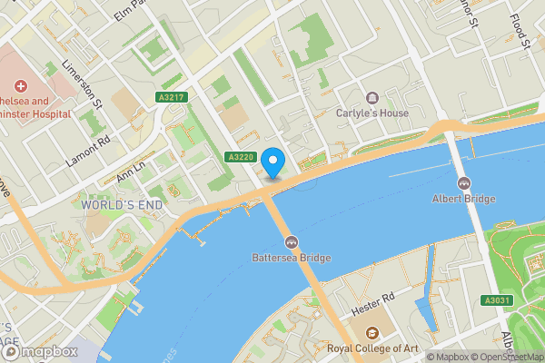 Map location for Mores Garden, Cheyne Walk, London, SW3