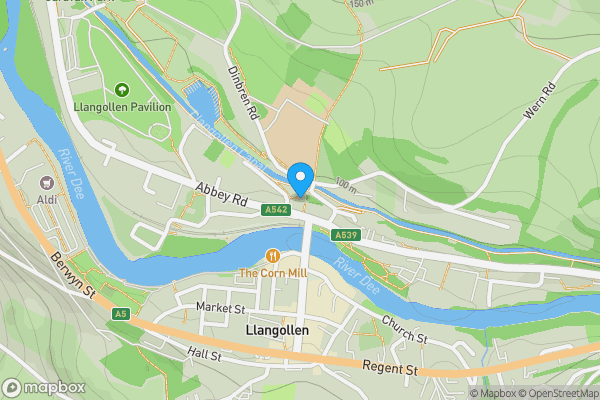 Map location for 4 Abbey Square, Llangollen, Denbighshire, LL20 8ST