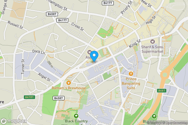 Map location for 74 King Street, Dudley, West Midlands, DY2 8QB