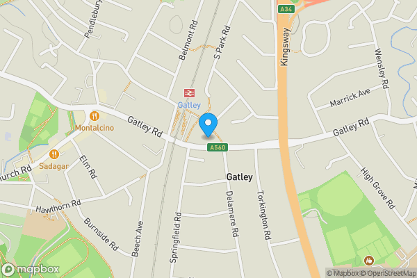 Map location for Flat 1, Gawsworth Mews, Gatley Road, Gatley, Cheadle, Greater Manchester SK8 4AA