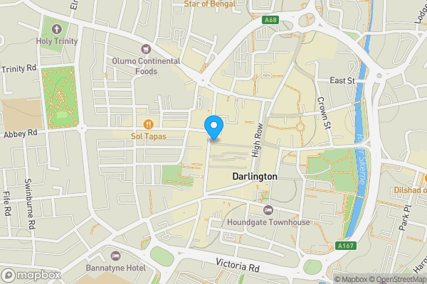 Map location for Green Dragon, 17 Post House Wynd, Darlington, County Durham, DL3 7LU