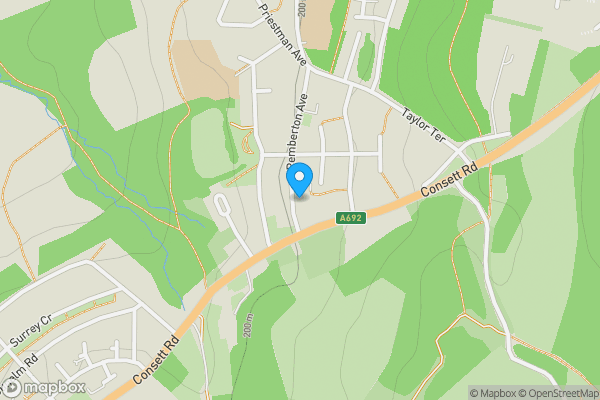 Map location for 41 Pemberton Avenue, Consett, Durham DH8 8AL