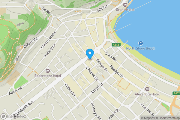 Map location for Knightsbridge House, 11 Gloddaeth Street, Llandudno, LL30 2DD