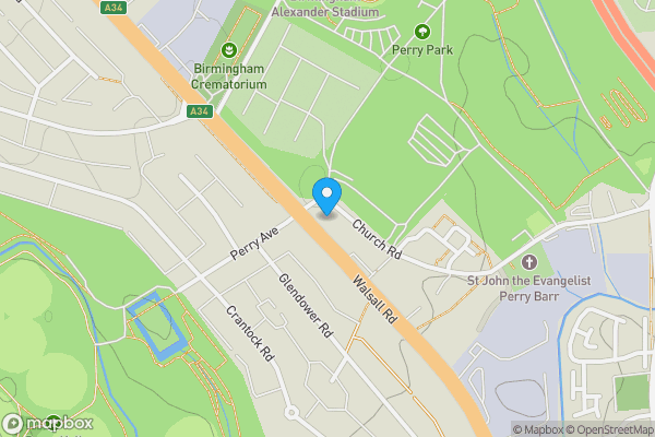 Map location for Apartment 101 Avix Apartments, 307 Walsall Road, Perry Barr, Birmingham B42 1UH