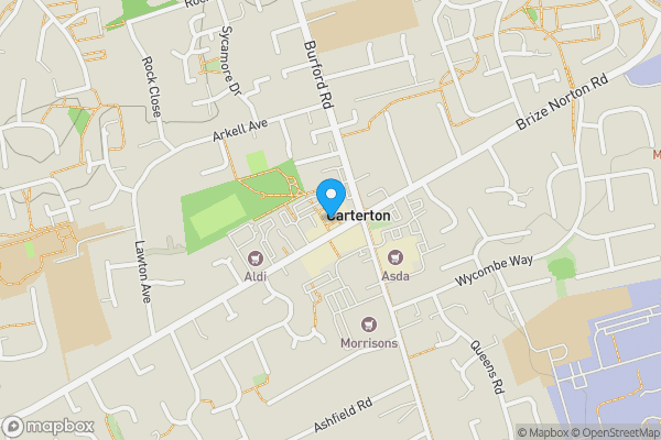 Map location for Flat 4A, The Tower Centre, Alvescot Road, Carterton, Oxfordshire, OX18 3JG