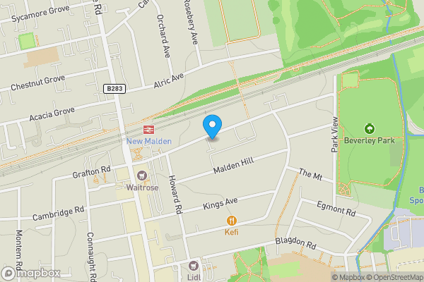 Map location for Flat 4 St Andrew’s Court, 49 Dukes Ave, New Malden, Surrey KT3 4JF