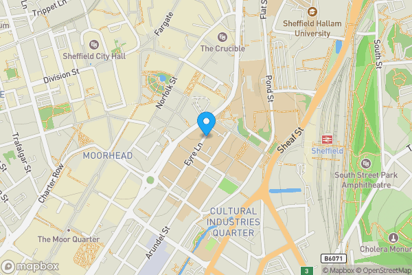 Map location for Apartment 303, Pearl Works, 2 Howard Lane, Sheffield, South Yorkshire S1 2FT
