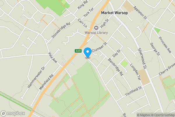 Map location for Ridgeway Terrace, MANSFIELD, Nottinghamshire, NG20 0NW
