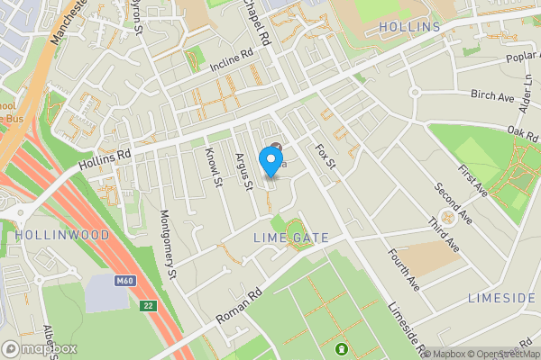 Map location for 47 County Street, Oldham, Lancashire, OL8 3RN
