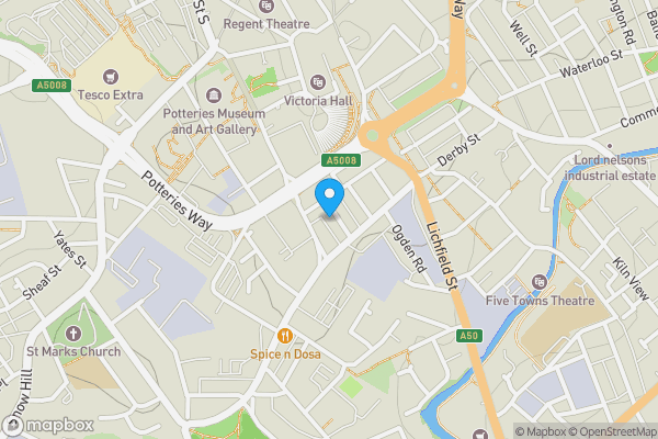 Map location for 6 Brunswick Place, Stoke-on-Trent, ST1 3DD