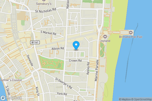Map location for 36 Russell Road, Great Yarmouth, Norfolk NR30 2JF