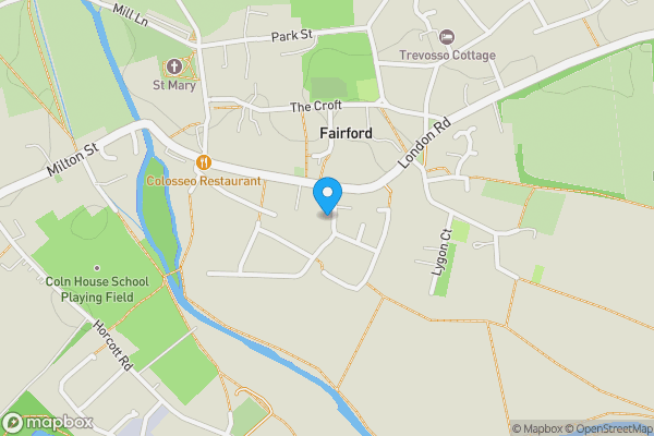 Map location for 1 and 2 The Plies, Fairford, GL7 4AJ