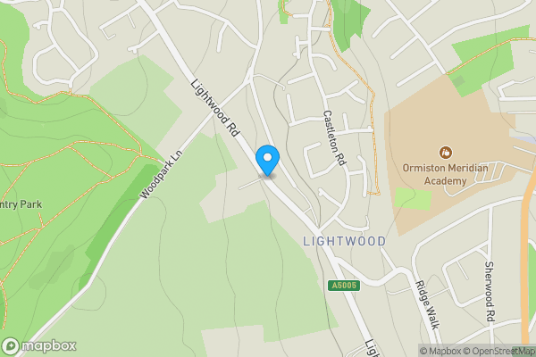 Map location for Lightwood Road, Stoke-on-Trent, Staffordshire, ST3 7EL