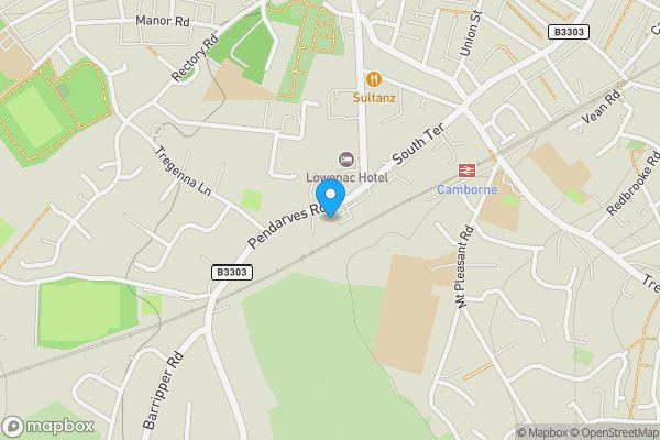 Map location for 3 Pendarves Road, Camborne, Cornwall, TR14 7QB